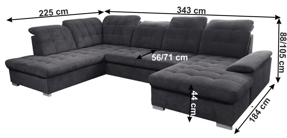 Диван П-образный раскладной Mobhaus Teodor Left (Gray-Brown) - 6