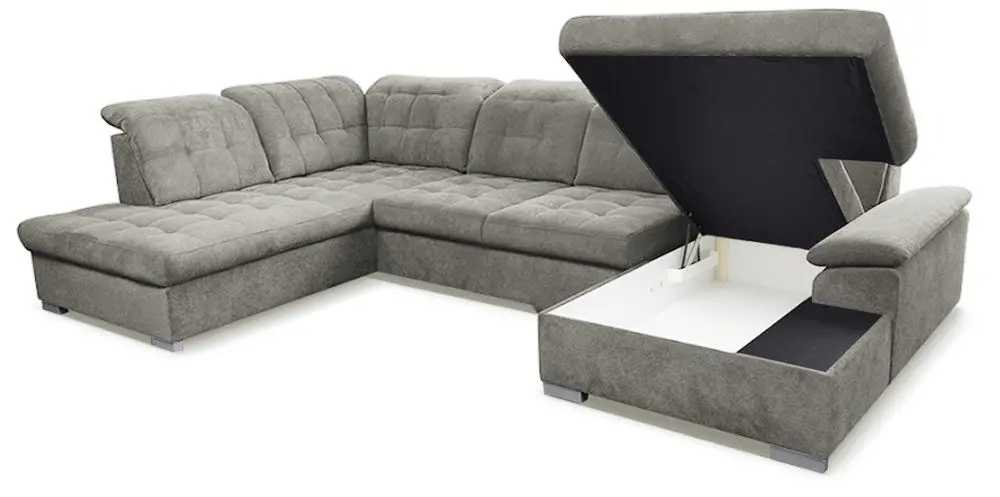 Canapea in forma de U extensibila Mobhaus Teodor Right (Taupe) - 2