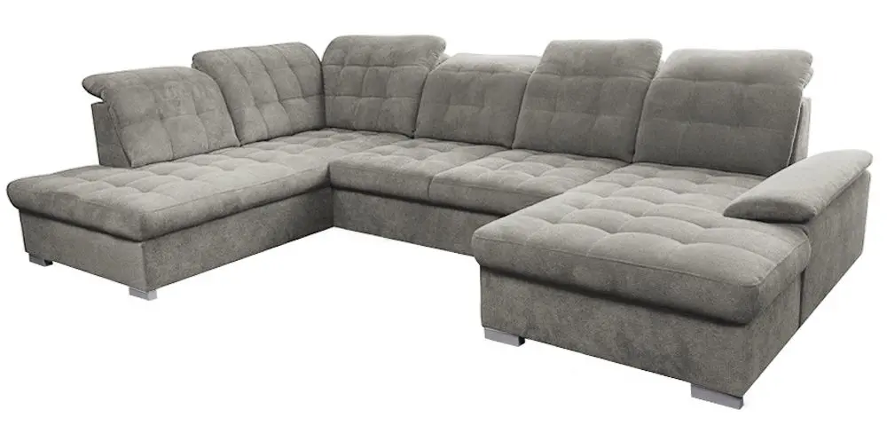 Canapea in forma de U extensibila Mobhaus Teodor Right (Taupe)
