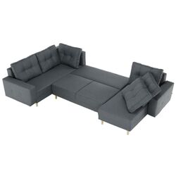 Canapea in forma de U extensibila Mobhaus Vincent (Dark Gray) Thumb