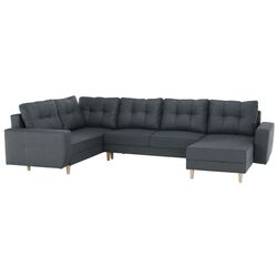 Canapea in forma de U extensibila Mobhaus Vincent (Dark Gray)