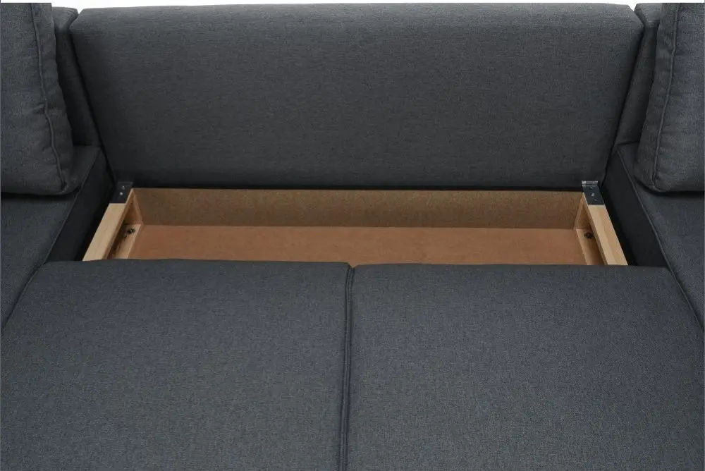 Canapea in forma de U extensibila Mobhaus Vincent (Dark Gray) - 3