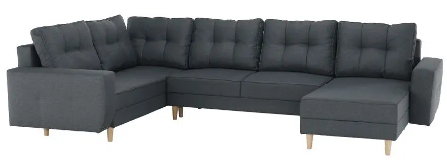 Canapea in forma de U extensibila Mobhaus Vincent (Dark Gray)