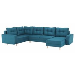 Canapea in forma de U extensibila Mobhaus Vincent (Turquoise)