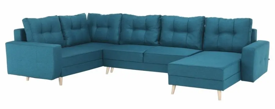 Canapea in forma de U extensibila Mobhaus Vincent (Turquoise)