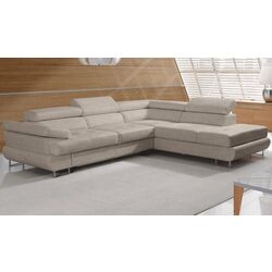 Canapea de colt Mobhaus Buton P/D (Light Gray) Thumb