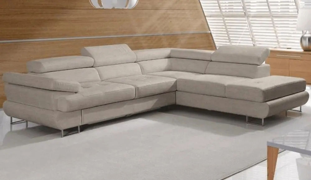 Canapea de colt Mobhaus Buton P/D (Light Gray) - 2