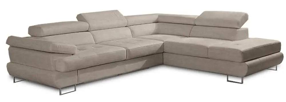 Canapea de colt Mobhaus Buton P/D (Light Gray)