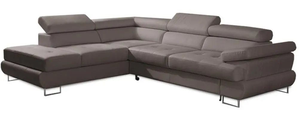 Canapea de colt Mobhaus Buton P Left (Gray-Brown)