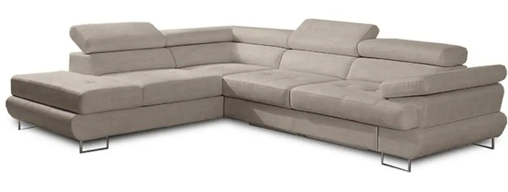 Canapea de colt Mobhaus Buton P Left (Light Gray)