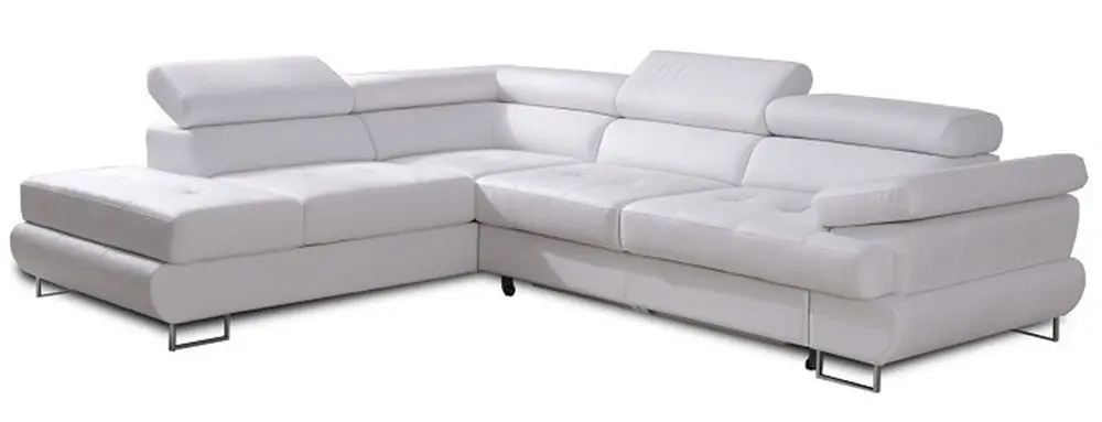 Canapea de colt Mobhaus Buton P Left (White)