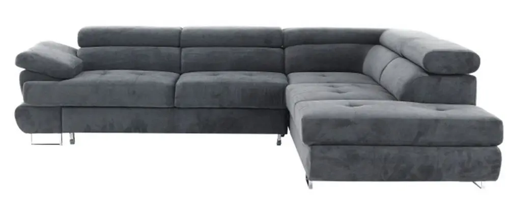 Canapea de colt Mobhaus Buton P Right (Gray) - 2