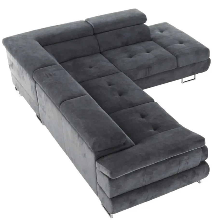 Canapea de colt Mobhaus Buton P Right (Gray) - 3