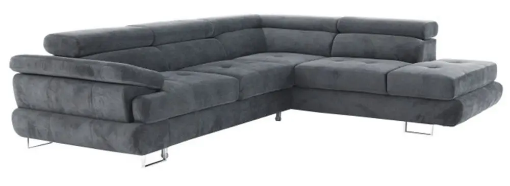 Canapea de colt Mobhaus Buton P Right (Gray)
