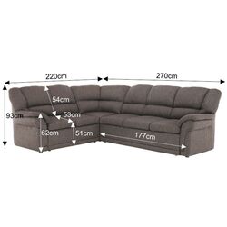 Диван угловой раскладной Mobhaus Amelia Left (Brown) Thumb