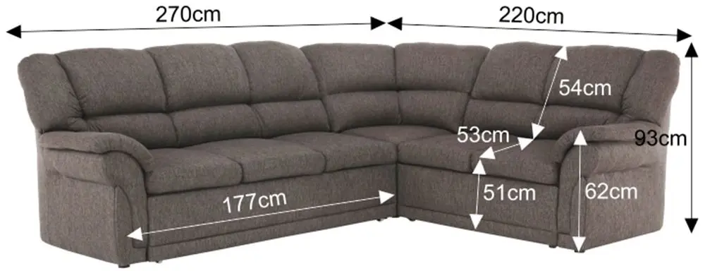 Canapea de colt extensibila Mobhaus Amelia Right (Brown)