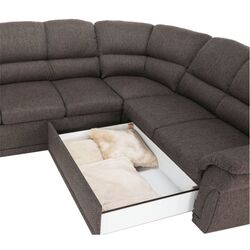 Canapea de colt extensibila Mobhaus Amelia Right (Brown) Thumb