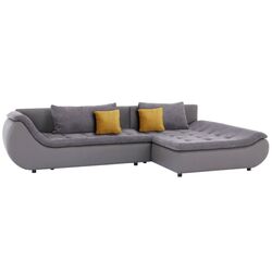 Canapea de colt Mobhaus Brato Right (Gray/Gray-Brown)