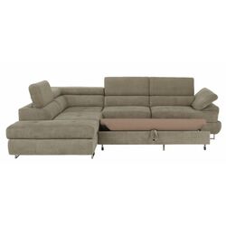 Canapea de colt extensibila Mobhaus Buton Left (Light Brown) Thumb