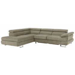 Canapea de colt extensibila Mobhaus Buton Left (Light Brown)