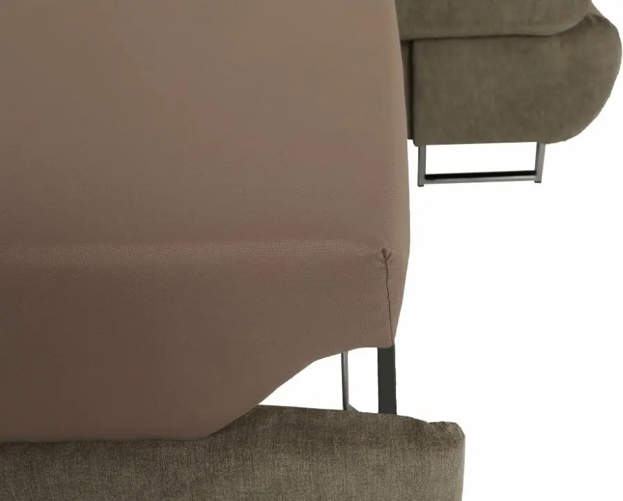 Canapea de colt extensibila Mobhaus Buton Left (Light Brown) - 6