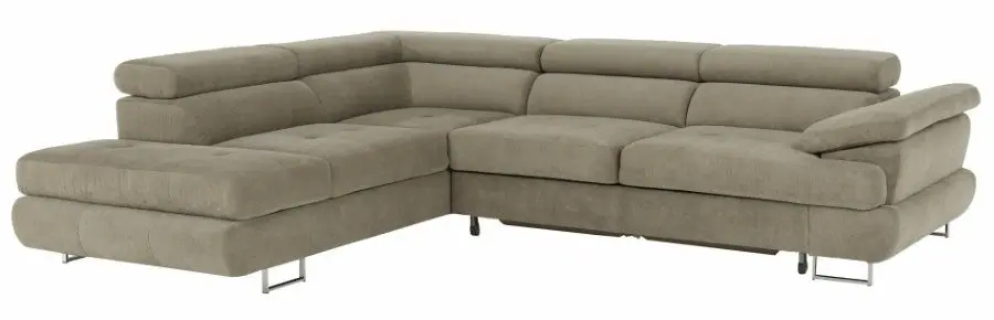 Canapea de colt extensibila Mobhaus Buton Left (Light Brown)