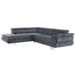 Canapea de colt Mobhaus Buton P Left (Gray) Thumb