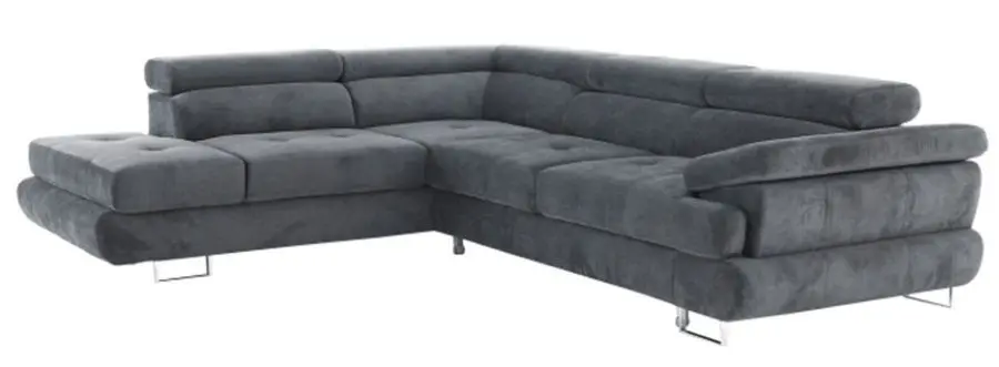 Canapea de colt Mobhaus Buton P Left (Gray) - 3