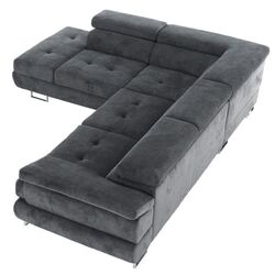 Canapea de colt Mobhaus Buton P Left (Gray) Thumb