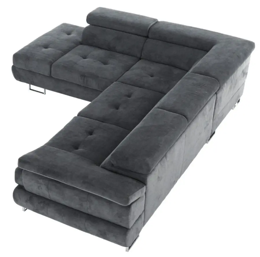 Canapea de colt Mobhaus Buton P Left (Gray) - 4