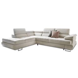 Canapea de colt Mobhaus Buton P Left (Light Gray)