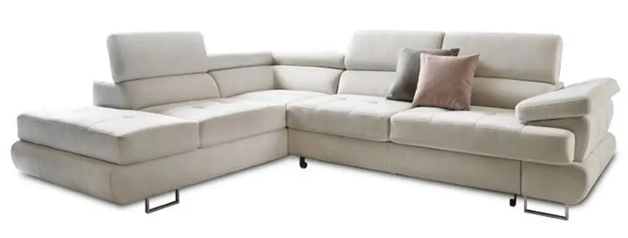 Canapea de colt Mobhaus Buton P Left (Light Gray)