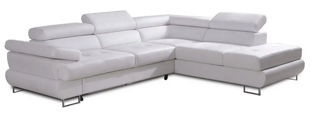 Canapea de colt Mobhaus Buton P Right (White)
