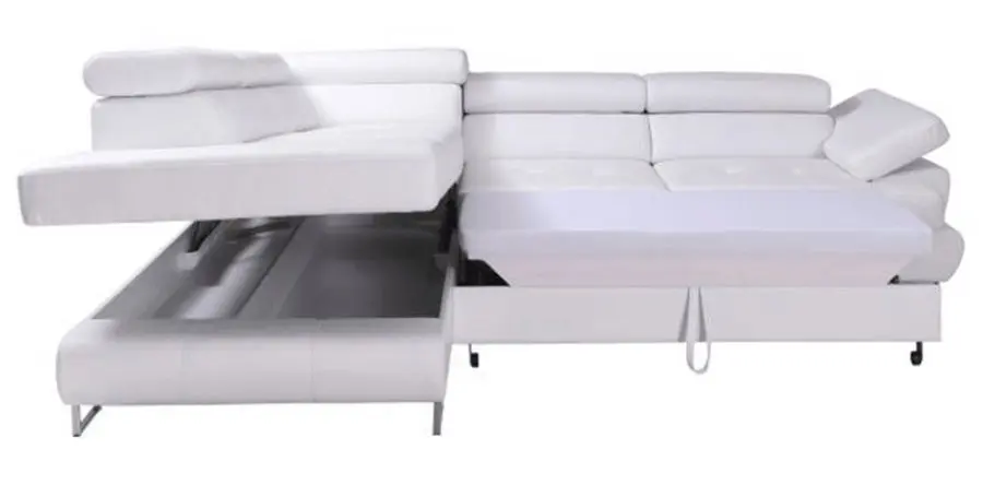 Canapea de colt extensibila Mobhaus Buton R Left (Gray-Brown) - 3