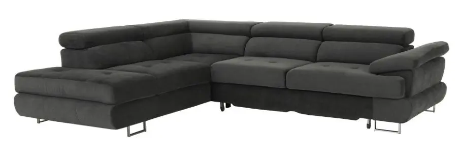 Canapea de colt extensibila Mobhaus Buton R Left (Gray)
