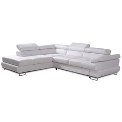 Canapea de colt extensibila Mobhaus Buton R Left (White)