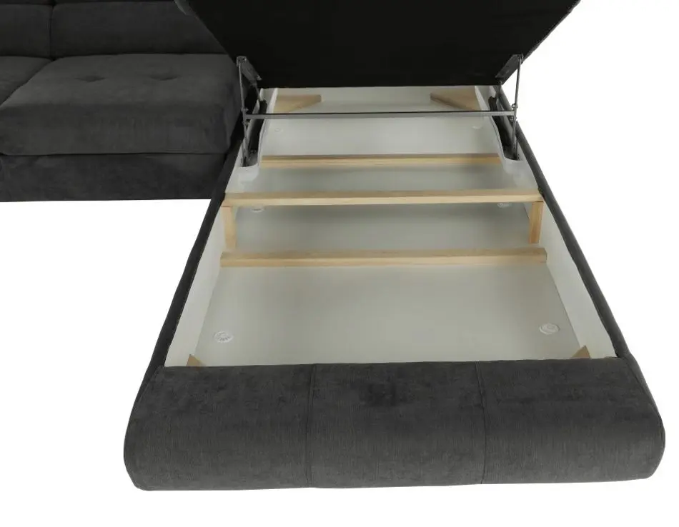 Canapea de colt extensibila Mobhaus Buton R Right (Gray) - 6