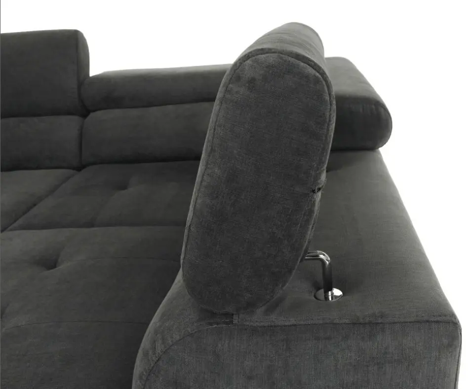 Canapea de colt extensibila Mobhaus Buton R Right (Gray) - 7