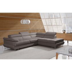 Canapea de colt extensibila Mobhaus Buton R Right (Gray-Brown) Thumb
