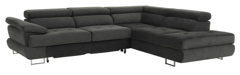 Canapea de colt extensibila Mobhaus Buton R Right (Gray)