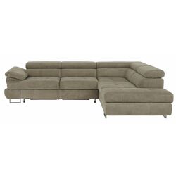 Canapea de colt extensibila Mobhaus Buton R Right (Light Brown) Thumb