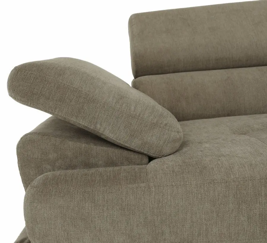 Canapea de colt extensibila Mobhaus Buton R Right (Light Brown) - 7