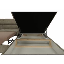 Canapea de colt extensibila Mobhaus Buton R Right (Light Brown) Thumb
