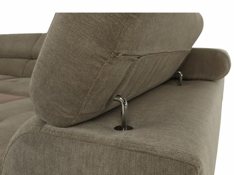 Canapea de colt extensibila Mobhaus Buton R Right (Light Brown) - 4