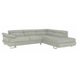 Canapea de colt extensibila Mobhaus Buton R Right (Light Gray)