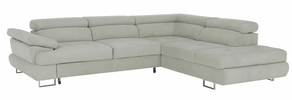 Canapea de colt extensibila Mobhaus Buton R Right (Light Gray)