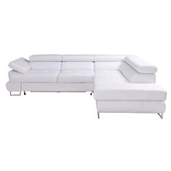Canapea de colt extensibila Mobhaus Buton R Right (White)