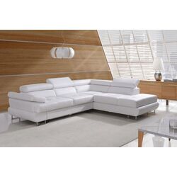 Canapea de colt extensibila Mobhaus Buton R Right (White) Thumb