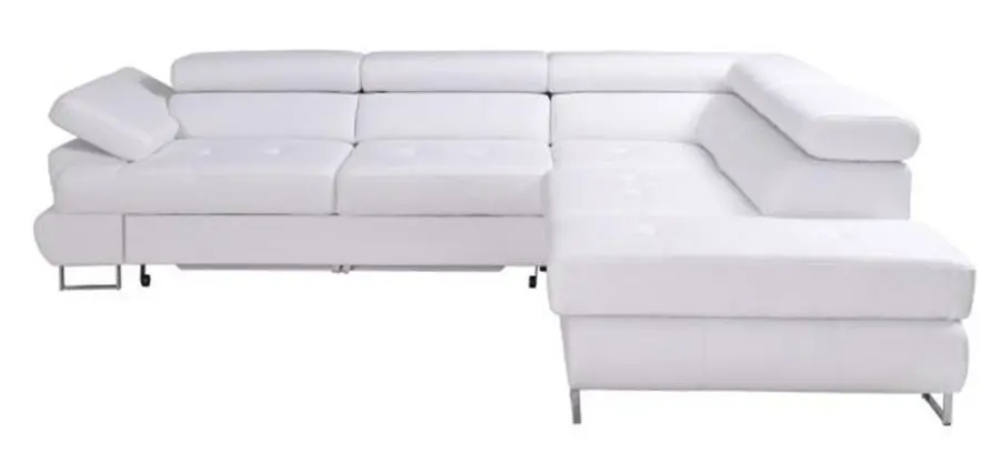 Canapea de colt extensibila Mobhaus Buton R Right (White)