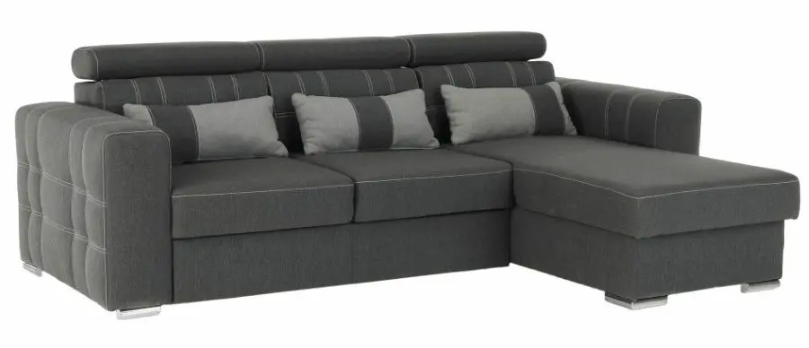 Canapea de colt extensibila Mobhaus Chris (Light Gray/Dark Gray)